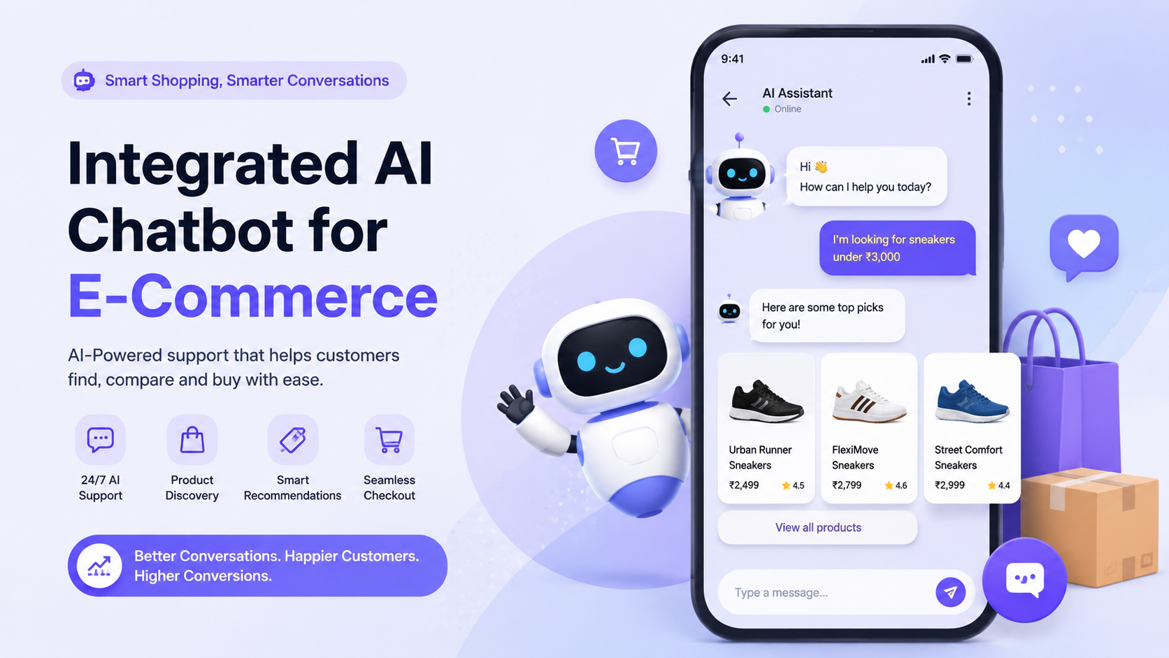 Integrated AI Chatbot for E-Commerce — Ayush Kumar Full Stack Developer Project Case Study